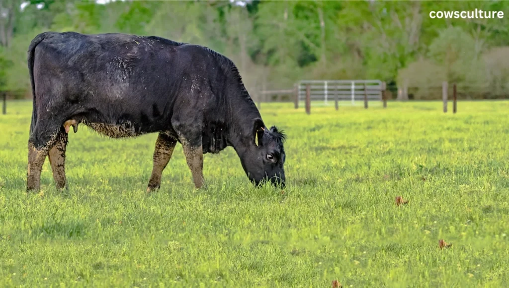 how much grass does a cow eat a day